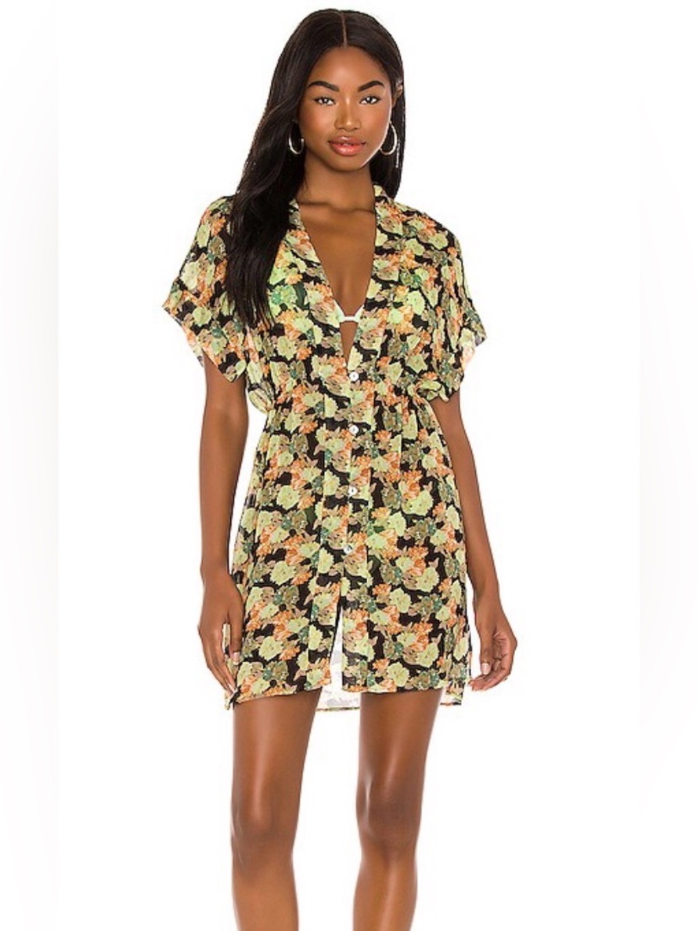 Vix swimwear fiji caftan beatrice floral size medium